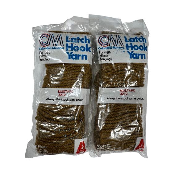 CM LATCH HOOK YARN Lot 15 Mixed Color Craft Rug Yarn Lot Crafting Supplies New - Picture 5 of 11